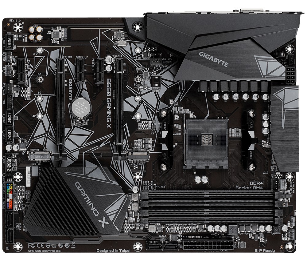 Материнская плата gigabyte b550 gaming x v2 подключение